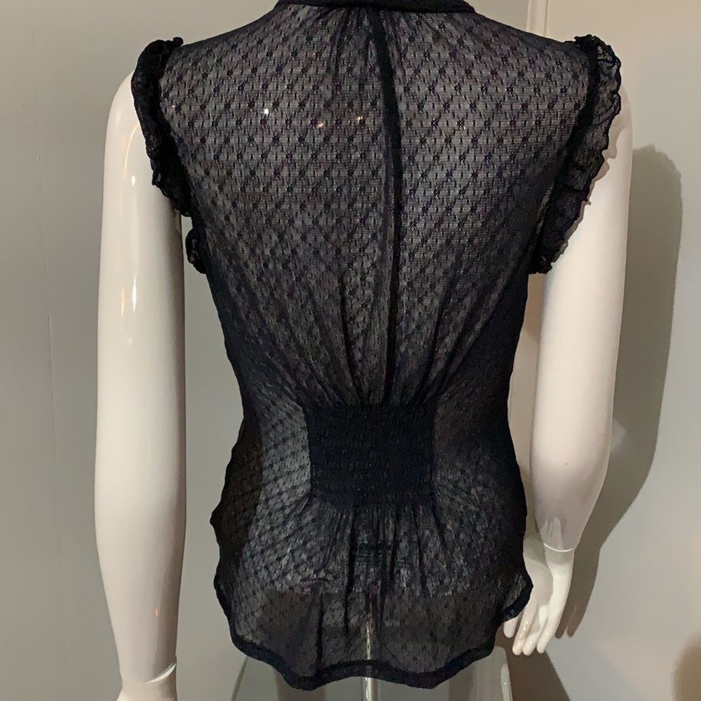 The Limited size small navy lace top - Picture 3 of 8